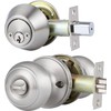 Brotima 1 Pack Keyed Alike Entry Door Knob and Deadbolt