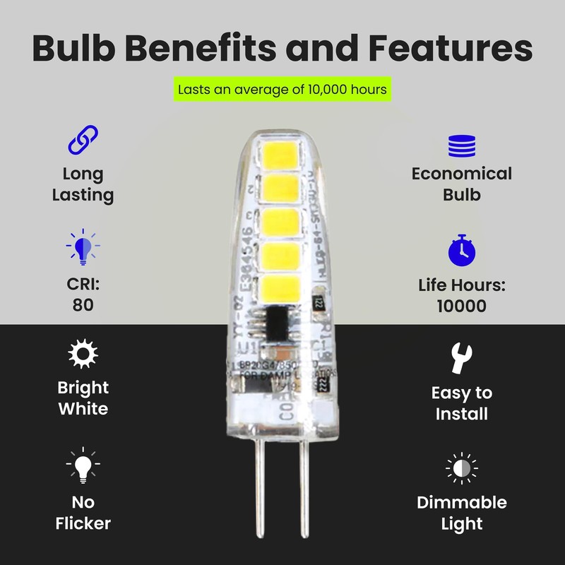 Feit Electric G4 LED Bulb, Dimmable, 20W Equivalent, 12V, 3000K