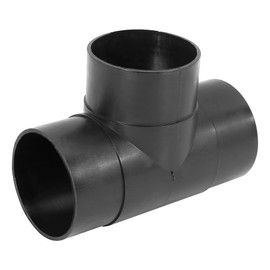 X AUTOHAUX 60mm Car Heater Warm 3 Way Air Ducting Elbow Pipe T Shape Outlet Connector Black Plastic