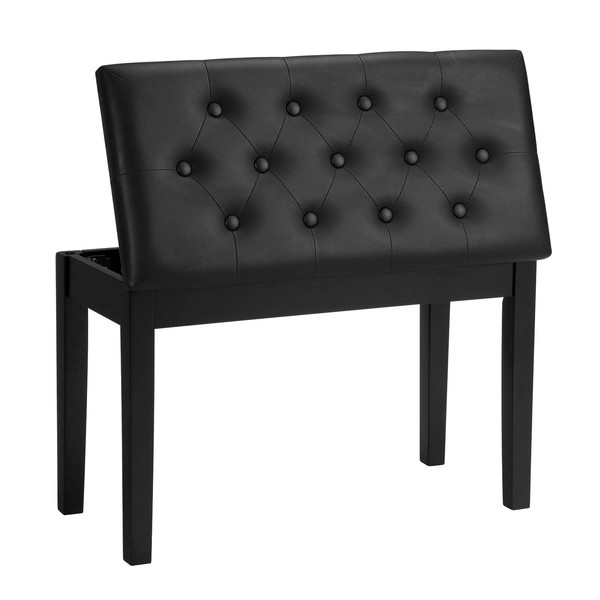 SONGMICS Duet Piano Bench with Padded Cushion and Storage Compartment