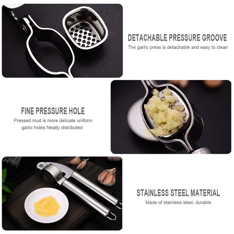 Garlic Press, Stainless Steel Garlic Press, Home Garlic Press, Stainless