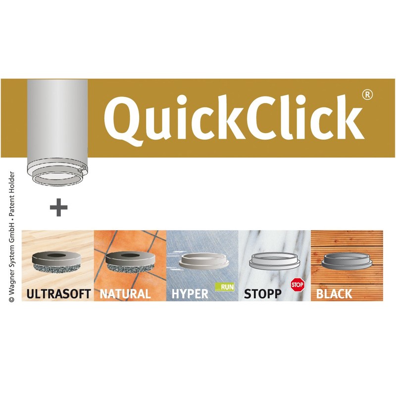Wagner QuickClick Tandem Chair Glides Felt Glides 16 Pieces Set
