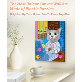 PieceRelax Puzzle Canvas Wall Art 366 Plastic Pieces for Adults - New New_Friday Mood - Unique Gift & Home Décor with Jigsaw Puzzle Artwork for Living Room Bedroom [HN1433]