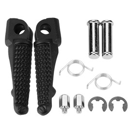 Motorcycle Aluminium Foot Pegs Front for ZX-6R, ZX-7R, ZX-9R, ZX-10R, ZX-12R, Z1000 | EVGATSAUTO 1 Pair | High Quality Foot Pegs | Easy Installation | Comfort & Safety