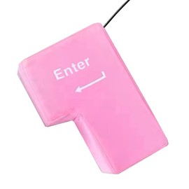 KYON Office Stress Relief, Large Cushion, Large Pillow, Computer Entry Key, Funny Goods, Gift, Big Pillow, Birthday Gift, USB Interface Included (Pink)