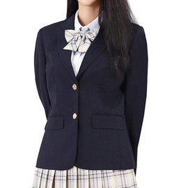 Blazer, School, Blazer, Girls, JK Uniform, High School Uniform, Formal Suit, High School Student, Graduation Ceremony, Entrance Ceremony (Navy, L)
