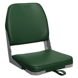 ERGOSEAT Low Back Boat Seat Fold-Down Fishing Boat Seat, 1 Pack, Green