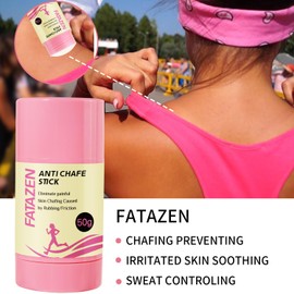 FATAZEN Anti-Chafing Stick for Sensitive Skin Thighs, Soothing Anti-Chafe Balm with Aloe Vera & Vitamin E, Non-Greasy Anti-Chafing Cream for Women, Prevents Irritation During Running, Cycling, Hiking