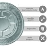 Quixotical 50pcs Aluminium Foil Pans, Round Trays, Disposable Dishes, Durable