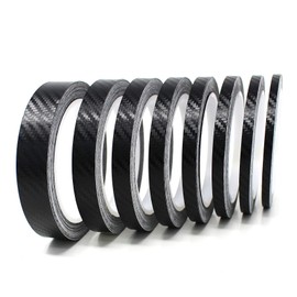 10 Meter (1,39€/Meter) Zierstreifen Auto Motorrad Boot Modellbau Farbauswahl - Finest Folia Dekorstreifen Seitenstreifen Klebestreifen (Carbon Schwarz, 30mm Breite)