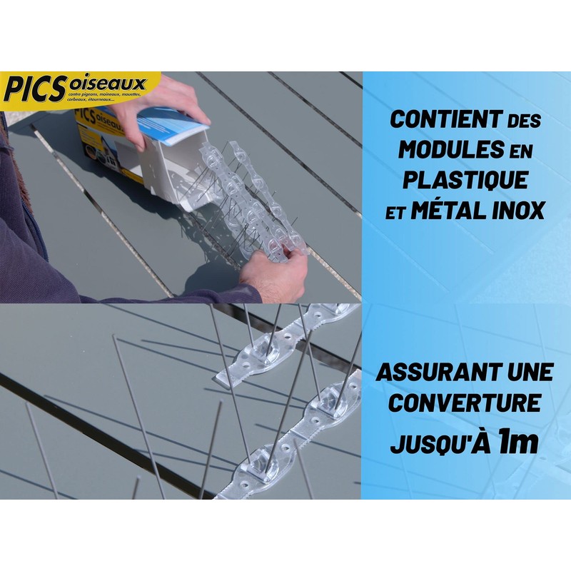 Caussade irepoipic pic-pigeons Discreet and easy to fit, Blue, 25