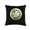 Mint Chocolate Chip Ice Cream Round Logo Throw Pillow