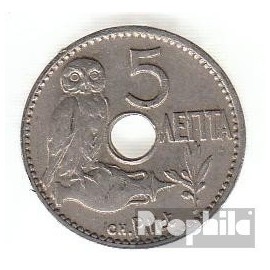 Greece km-number. : 62 1912 Stgl./unzirkuliert Nickel mint UNC 1912 5 Lepta Crown (Coins for collectors)