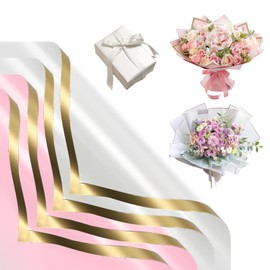 20 fogli di carta per bouquet impermeabile, 2 colori, carta coreana, bouquet di fiori, carta da regalo, carta floreale, impermeabile, bouquet, carta da imballaggio (58 x 58 cm)