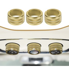 Voodonala Rear Air Conditioner Switch Knob Trim for 2011+ Dodge Durango,Aluminum Alloy 3pcs (Gold)