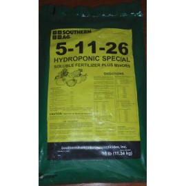 Southern Ag 5-11-26 Hydroponic Special 25 lb. Bag Soluble Fertilizer Plus Minors