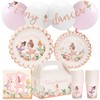 BLUE PANDA 219-Piece Ballerina Birthday Party Decorations, Dinnerware Set with