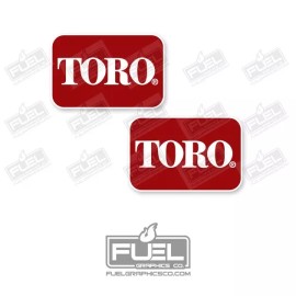 TORO Logo Vinyl Decal 2 Pack Zero Turn & Walk Behind Mowers - 7.75" x 5.125"