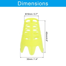 PATIKIL Golf Simulator Tees, 16 Pack Plastic Golf Tees Mat Practice Training for Outdoor Indoor Winter Turf Driving Range, Yellow