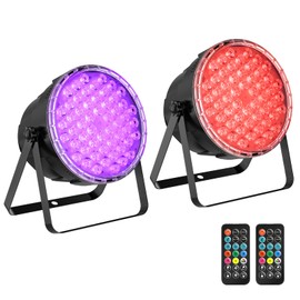 Big Dipper LED Stage Lights Par Lights 54X3W RGB 3in1 Bright Lighting with Master-Slave DMX 512 Sound Activated Spotlights Uplights Remote Control for Event Concert Club Church 2 Pack