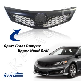 Parrilla de parachoques superior delantera negra para Toyota Camry SE XSE 2012-2014