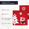 Christmas Napkin - Cotton Napkins for Christmas-Themed Dining Table Setting