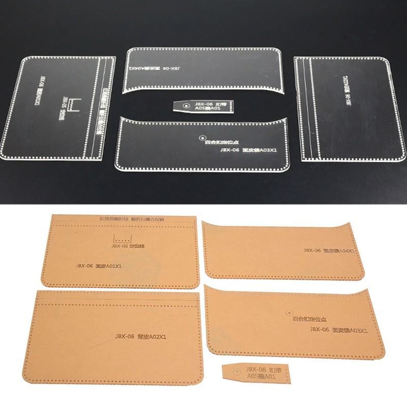 Mobile Phone Bag Acrylic Making Template Set Long Wallet Handbag