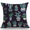 Swono Cactus Cotton Linen Square Throw Waist Pillow Case Decorative
