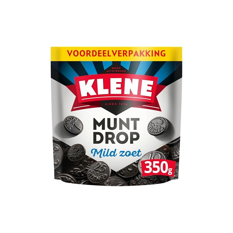 Klene Muntdrop I Semisoft mildly Sweet Coin shaped Licorice Candy