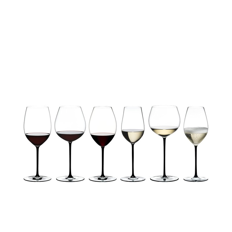 Riedel Fatto A Mano Riesling/Zinfandel Wine Glass, Black