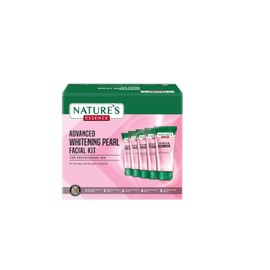 Nature's Essence Advanced Whitening Pearl Facial Kit, 5-Step Professional Treatment, Brightening and Conditioning