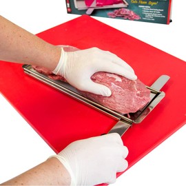 TSM Products Jerky Cutting Board and 10-Inch Slicer Knife