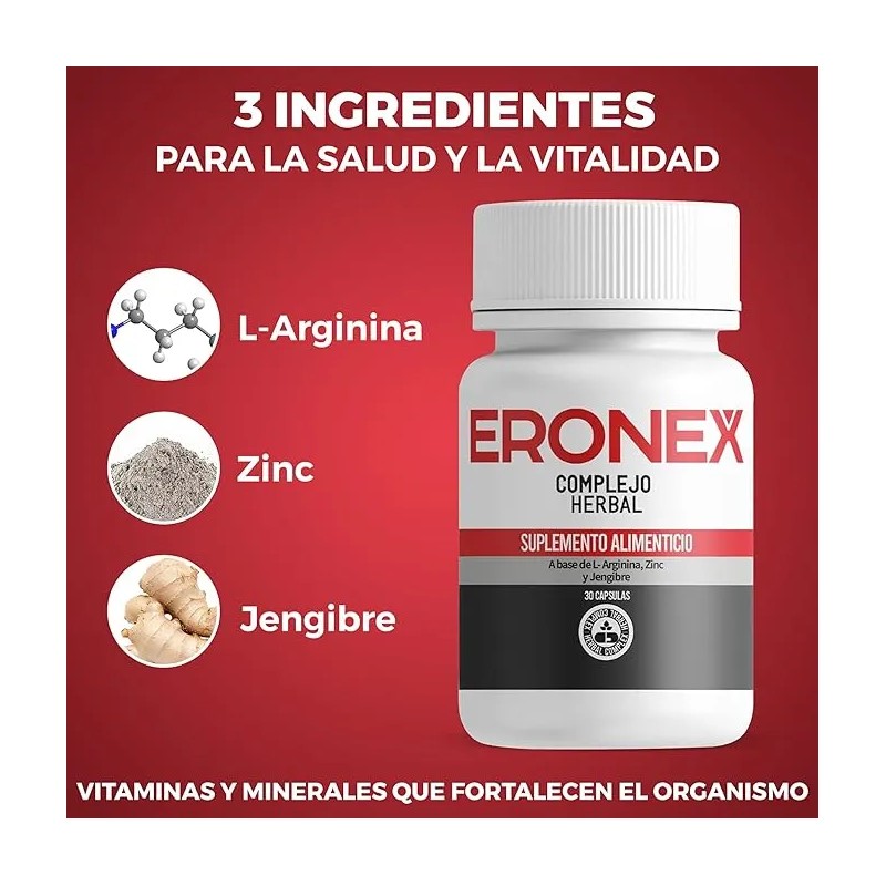 5 Pack Eronex Complejo Herbal Salud 20caps 5pack Sabor Sin
