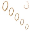 QXXPVV 5Pcs Hoop Nose Rings 20G 18G Stainless Steel Piercing