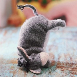Knitted Home KNITTING KIT Eeyore Donkey Italian Cashmere - Claire Garland Dot Pebbles Knits