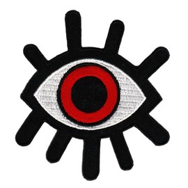 Eye Red Kind Iron-On Patch for Clothing, Iron-On Patch Size 7.3 x 8.6 cm