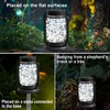 YJFWAL 4 Pack Solar Lantern Lights Warm White+4 Pack Solar