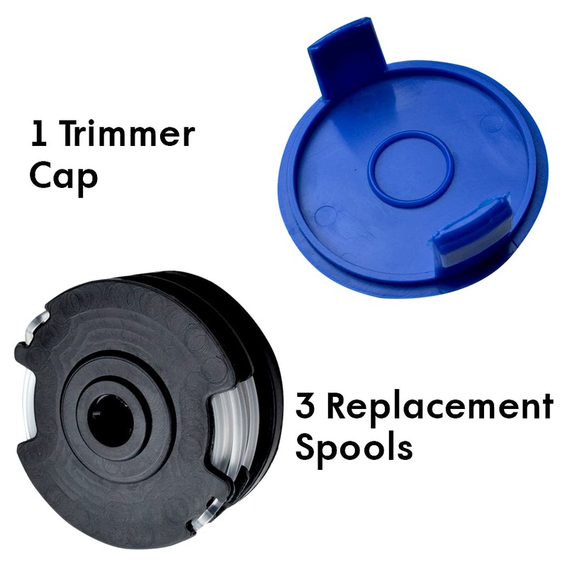 3 Trimmer Line + 1 Spool Cap Weed Eater String