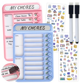 Dry Erase Chore Chart for Kids, Magnetic Whiteboard Checklist Board, Reusable to Do List Board, RV Daily Routine Schedule Board Planner for Refrigerator, Wall, Desk