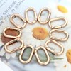 10Pcs Metal Spring Oval Rings Round Carabiner Key Ring Clip