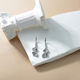 enjoylifecreative Infinity Paw Print Earrings for Women Girls 925 Sterling Silver Puppy Dog Cat Paw Earrings Paw Print Jewellery Gifts for Dog Cat Pet Lovers