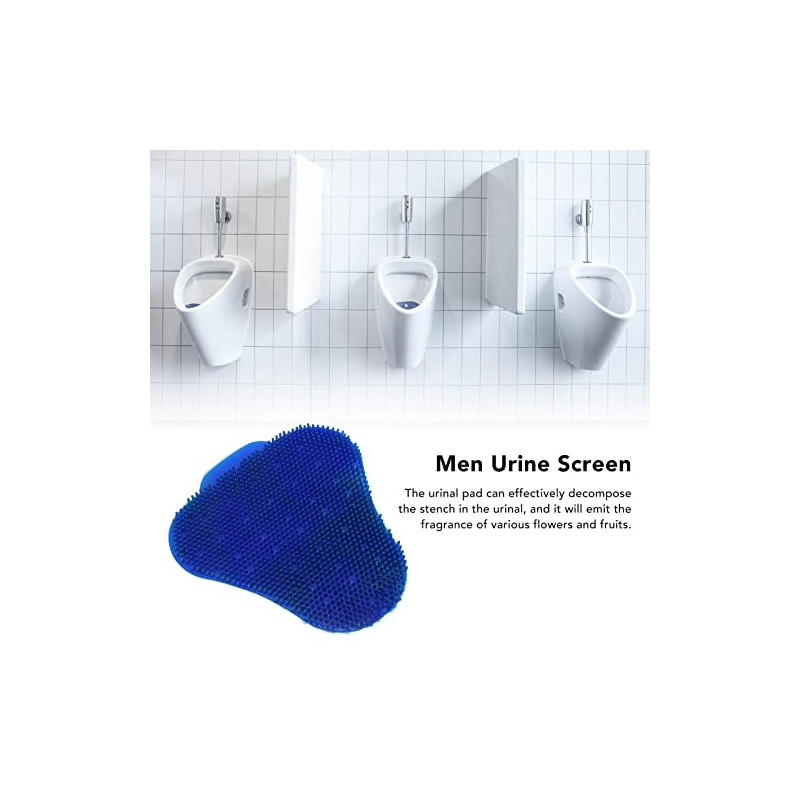 Triangular Anti Splash Urinal Screen Mats, Blue, Deodorizing Scented Design