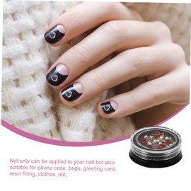 Baluue Metal Rose Nail Decorations 5 Boxes of Nail Gems Rhinestones Charms Jewelry Art Accessories