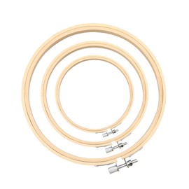 3Pcs Round Embroidery Hoop, Jagowa Bamboo Circle Cross Stitch Hoop Ring for Art Craft Sewing 10cm 15CM 20CM