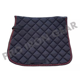 PRO IRON GEAR Horse Saddle Pads Black With Piping 6 Colors Size  COB/FULL