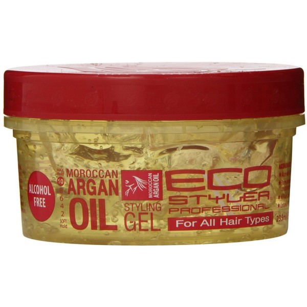 ECOCO EcoStyler Gel, Moroccan Argan Oil, 8 oz (Pack of 3)