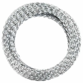 vidaXL - Concertina Razor Wire - 28" Diameter Coil - 492ft Length - Galvanized Steel Helical Barbed Wire - Perimeter Security Solution