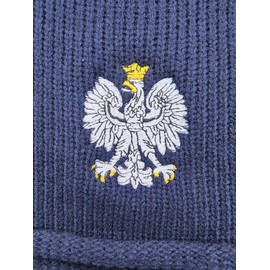 Poland Skull Cap Polska Polish Beanie Navy Blue Eagle HAT