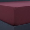 Vency Jersey Fitted Sheet 160 x 200 cm Bordeaux Red