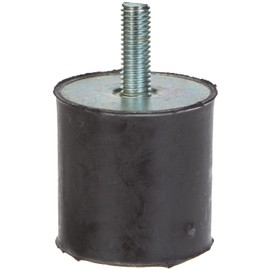 WONEEY Furniture Foot Rubber Metal Element with Single Sided Thread Various Sizes Type D (M8 x 23, 40 x 40) Black Square for Machines, Compressors, Motors, Pumps and Other Devices